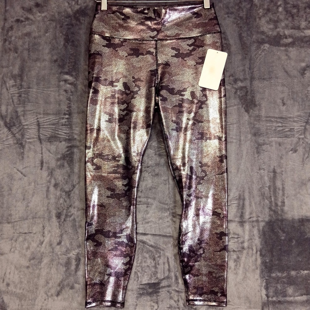 Fabletics Leggings Womens L NWT High Waisted 7/8 Metallic‎ Camo UPF 50+ Pocket